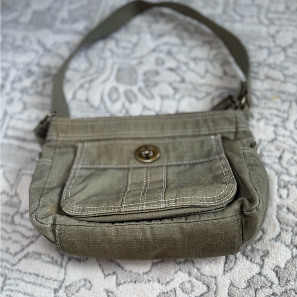 Fossil Canvas Exterior mini vintage  purse - Picture 1 of 13